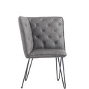 Darwen Grey Studded Back Corner Bench 64 x 64 x 92.5 cm