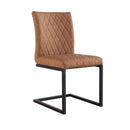 Pair of Darwen Diamond Stitch Dining Chair - Tan