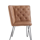 Darwen Tan Studded Back Corner Bench 64 x 64 x 92.5 cm
