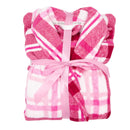 Tru Ladies Pink Fleece Shawl Collar Robe