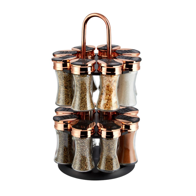 Tower Rotating Spice Rack 16 Jars with Spices