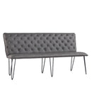 Darwen Studded Back Bench Set Grey