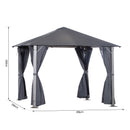 Outsunny Gazebo Grey