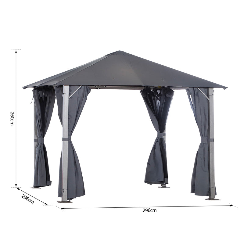 Outsunny Gazebo Grey