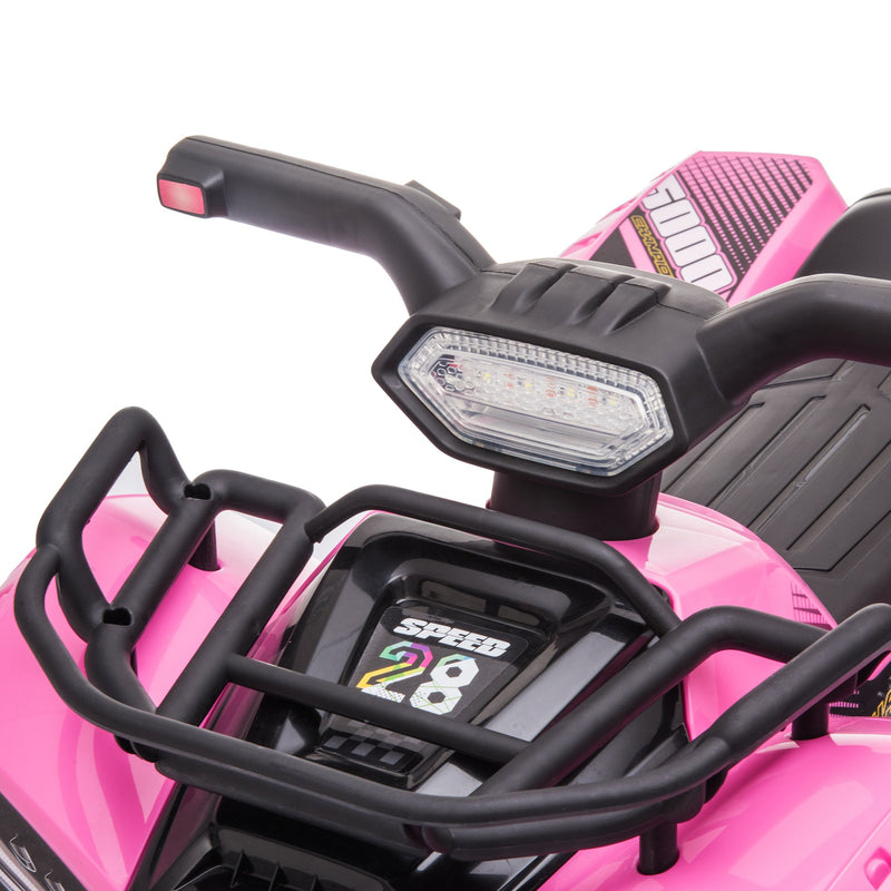 HOMCOM Kids Ride On Car Four Wheeler Quad Bike 6v - Pink