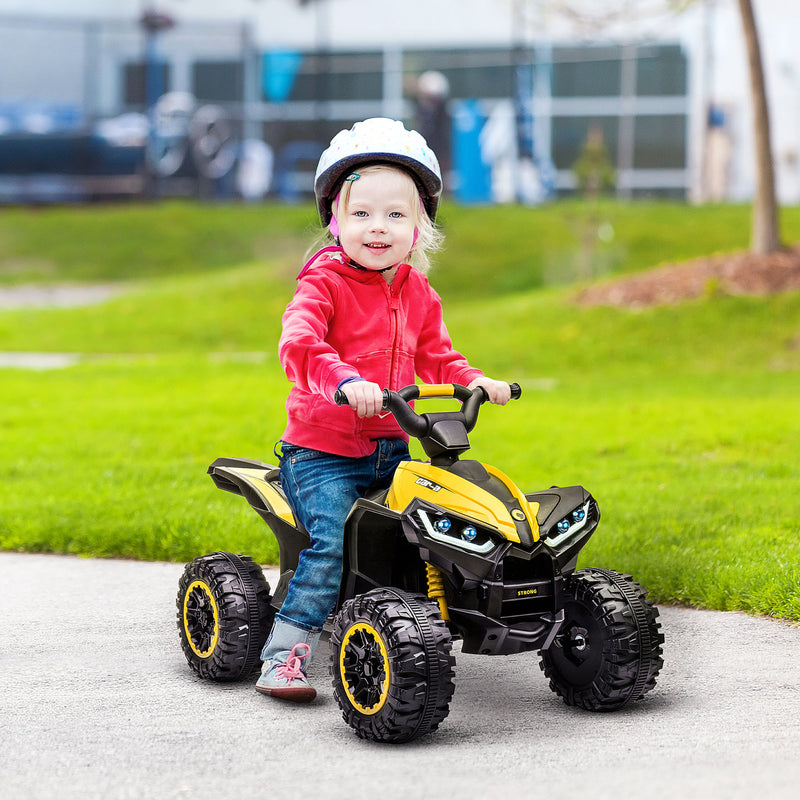 HOMCOM Kids Electric Ride On Quad Bike 12v - Yellow