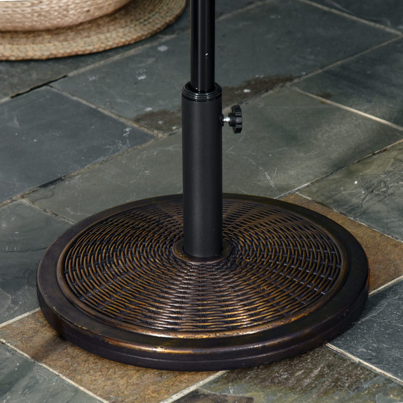 Outsunny Cantilever Offset Umbrella Base Cement Parasol Stand, Black