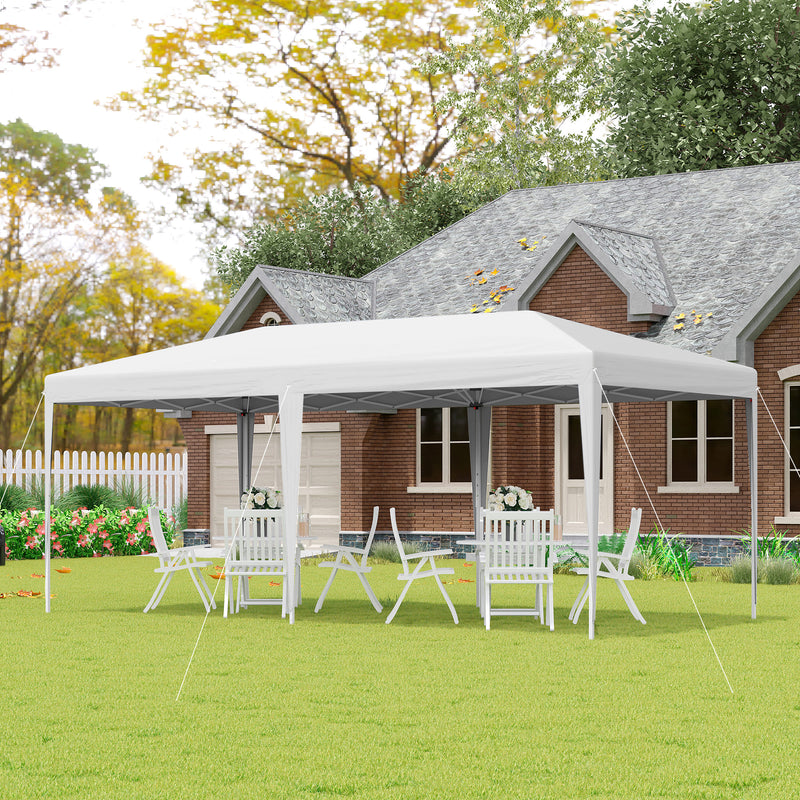 Outsunny 6 x 3M Pop Up Gazebo Patio Party Event Heavy Duty Canopy White