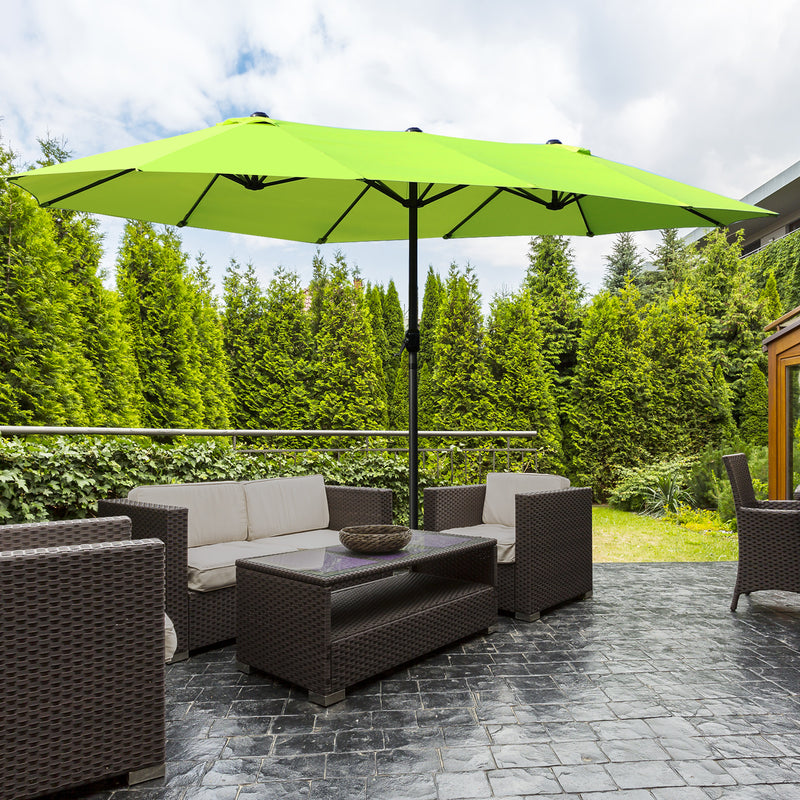 lime green patio umbrellas Outsunny 4.6M Garden Umbrella Canopy Parasol Sun Shade w/o Base Snakehead Fishing Combo Lululemon Belt Bag Large Color:Chartreuse Search Bait Fear not