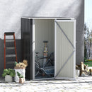 Outsunny Garden Storage Shed with Lockable Door Sloped Roof for Bike Grey