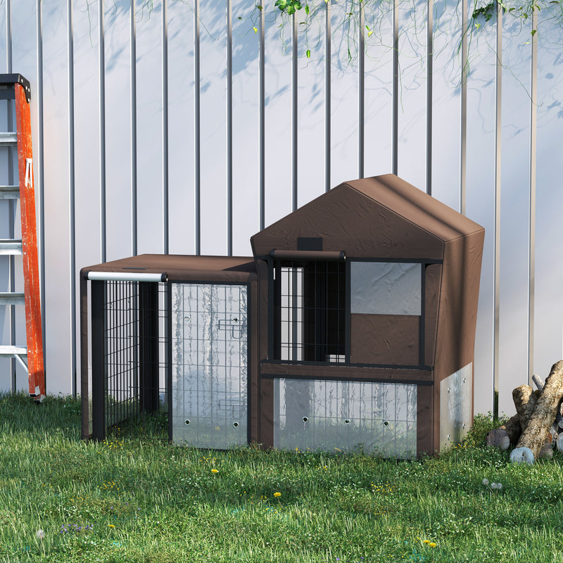 Pawhut Rabbit Hutch Cover  Brown