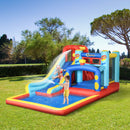 Outsunny 4 in 1 Kids Bouncy Castle W/ Slide Pool Trampoline Climbing Wall Blower