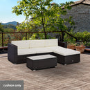 Outsunny 7 Pcs Outdoor Cushion Pads for Rattan Patio Conversation Set, Cream