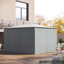 Outsunny 3 x 4(m) Universal Gazebo Replacement Sidewall Set w/ 4 Panels, Grey
