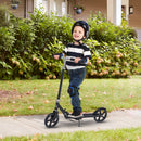 HOMCOM Kids Scooter Ride On Toy Height Adjustable For 7-14 Years, Black