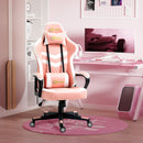 Vinsetto Racing Gaming Chair w/ Lumbar Support, Gamer Office Chair, Pink White