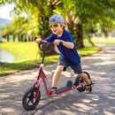 HOMCOM Push Scooter Teen Kids Stunt Bike Ride On with 12" EVA Tyres, Red