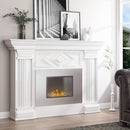 HOMCOM Wall Mounting Bio Ethanol Fireplace Heater with 1.5L Tank, Silver