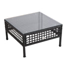 Outsunny Outsunny Rattan Coffee End Table Garden Outdoor Furniture Square Wicker