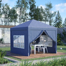 Outsunny 3mx3m Pop Up Gazebo Party Tent Canopy Marquee with Storage Bag Blue