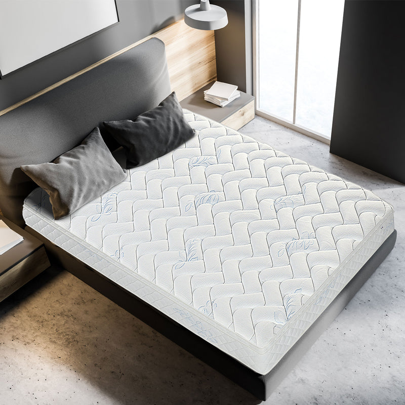 HOMCOM King Mattress W/ Breathable Foam Pocket Innerspring 200cmx150cmx22.5cm