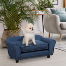 PawHut Dog Sofa Bed, Kitten Couch Chair w/ Soft Cushion, for Small Dogs - Blue