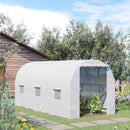 Outsunny 4.5 x 2M Walk-in Polytunnel Greenhouse for Garden, Galvanised Steel
