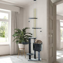 PawHut 5-Tier Grey Sisal Multi-Level Cat Tree Tower with Scratching Posts