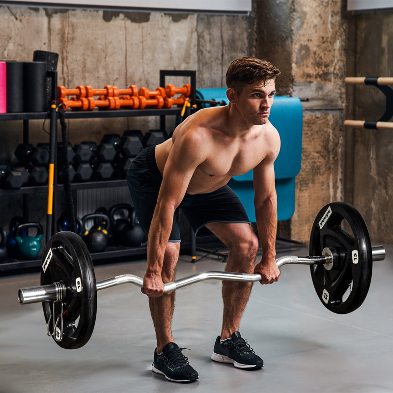 SPORTNOW Olympic Weight Plates for 2'' Barbell Bar with Tri Grips, 2 x 15kg