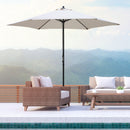 Outsunny 2.8m Patio Umbrella Parasol Outdoor Table Umbrella 6 Ribs Off-White