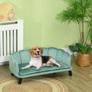 PawHut Dog Sofa, Pet Couch Bed for Medium, Large Dogs w/ Legs, Cushion - Green