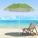 Outsunny arc1.7m Outdoor Beach Umbrella Parosol Tilt Sun Shelter w/  Bag Green