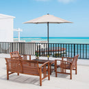Outsunny 2m Parasol Patio Umbrella, Outdoor Sun Shade With 6 Ribs Cream White