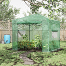 Outsunny Portable Pop-up Walk in Greenhouse w/ Door Windows 2.4 x 1.8 x 2.4m