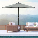Outsunny 2.8m Patio Umbrella Parasol Outdoor Table Umbrella 6 Ribs Dark Grey