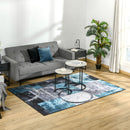HOMCOM Large Blue Area Rug, Geometric Carpet for Living Room Bedroom, 160x230cm