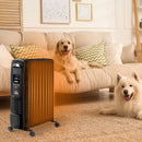 HOMCOM 2720W Oil Filled Portable Radiator Heater W/ Remote Control - Black