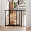 PawHut Pressure Fitted Pet Dog Safety Gate Metal Fence 76 cm Tall, Black