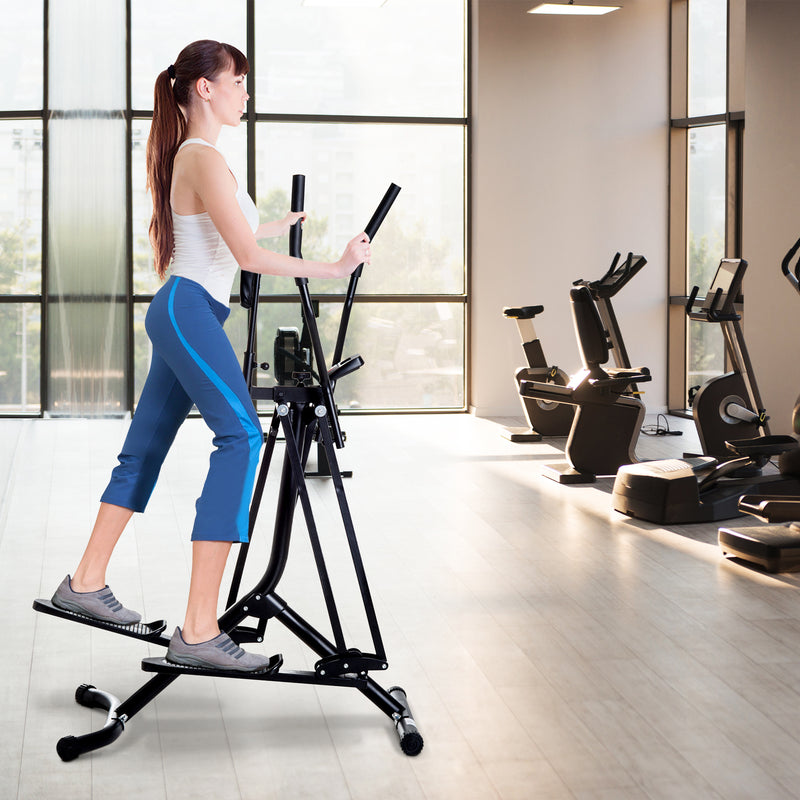 HOMCOM Air Walker Glider Cross Trainer Fitness Machine for Home Gym, Black