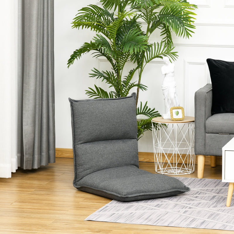 HOMCOM Foldable Padded Sofa with Adjustable Backrest Thick Seat Cushion Lounge