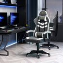Vinsetto Racing Gaming Chair w/ Lumbar Support, Gamer Office Chair, Grey White