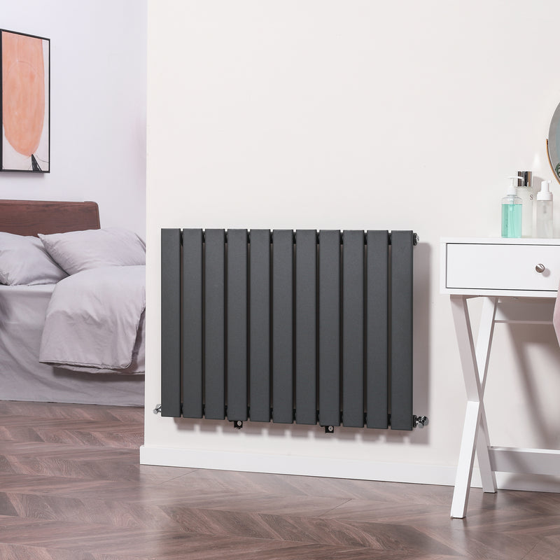 HOMCOM 83 x 60cm Single Panel Vertical Radiator, Space Heater, Grey