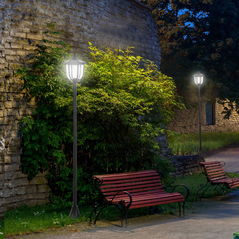 Outsunny Solar Torch Lights Outdoor Garden with 6 LED Auto On/Off 6-8 Hours