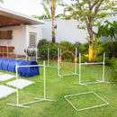 PawHut Six-Piece Dog Agility Equpiment Set w/ Carry Bag