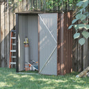 Outsunny Outdoor Storage Shed Steel Garden Shed w/ Lockable Door for Backyard