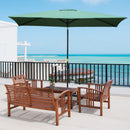 Outsunny 2 x 3(m) Garden Parasol Rectangular Market Umbrella w/ Crank Green