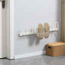 HOMCOM Wall Mounted Electric Shoe Dryer Shoe Warmers For Boots 3 Pairs White