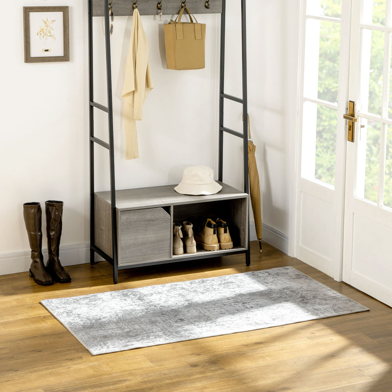 HOMCOM Grey Rug, Modern Abstract Carpet for Living Room Bedroom, 150 x 80cm