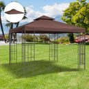 Outsunny 3(m) 2 Tier Garden Gazebo Top Cover Replacement Canopy Roof Coffee