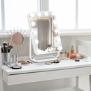 HOMCOM Hollywood Vanity Mirror with Dimmable LED Bulbs, Memory Function Bedroom